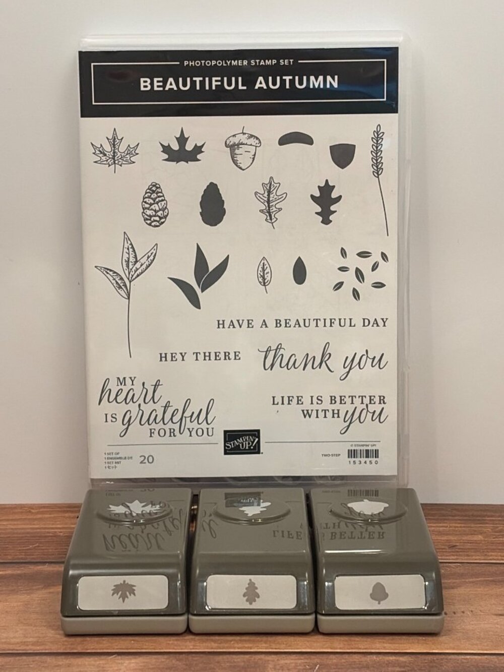 155189 BEAUTIFUL AUTUMN BNDL BY STAMPIN UP 153450 & 153609 AUTUMN PUNCH PACK